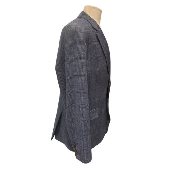 Rodd & Gunn Wool Blend Blazer Men’s L Blue Glen Plaid Check Sport Coat Woven - Picture 5 of 12